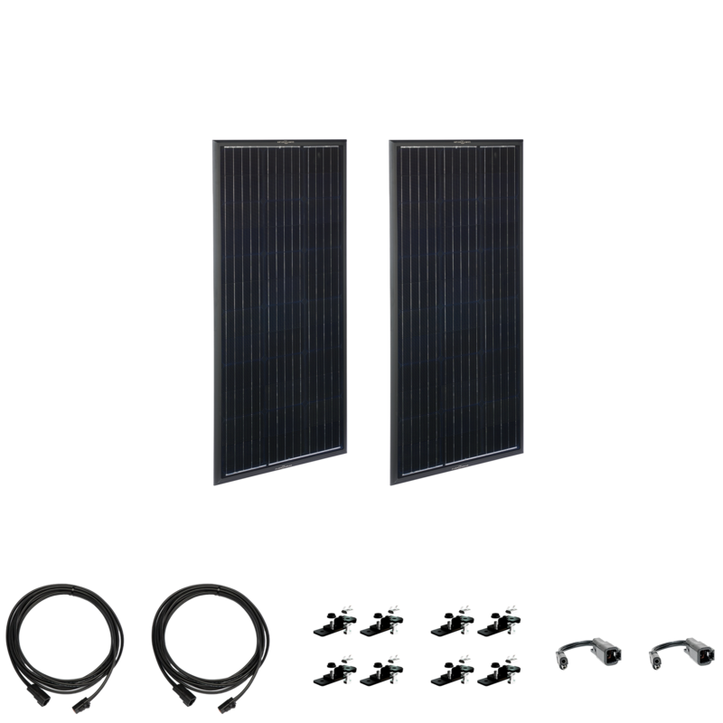 Zamp Solar OBSIDIAN® SERIES 200 Watt Solar Panel Kit (2x100)