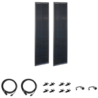 Zamp Solar OBSIDIAN® SERIES 180 Watt Long Solar Panel Kit (2 x 90)