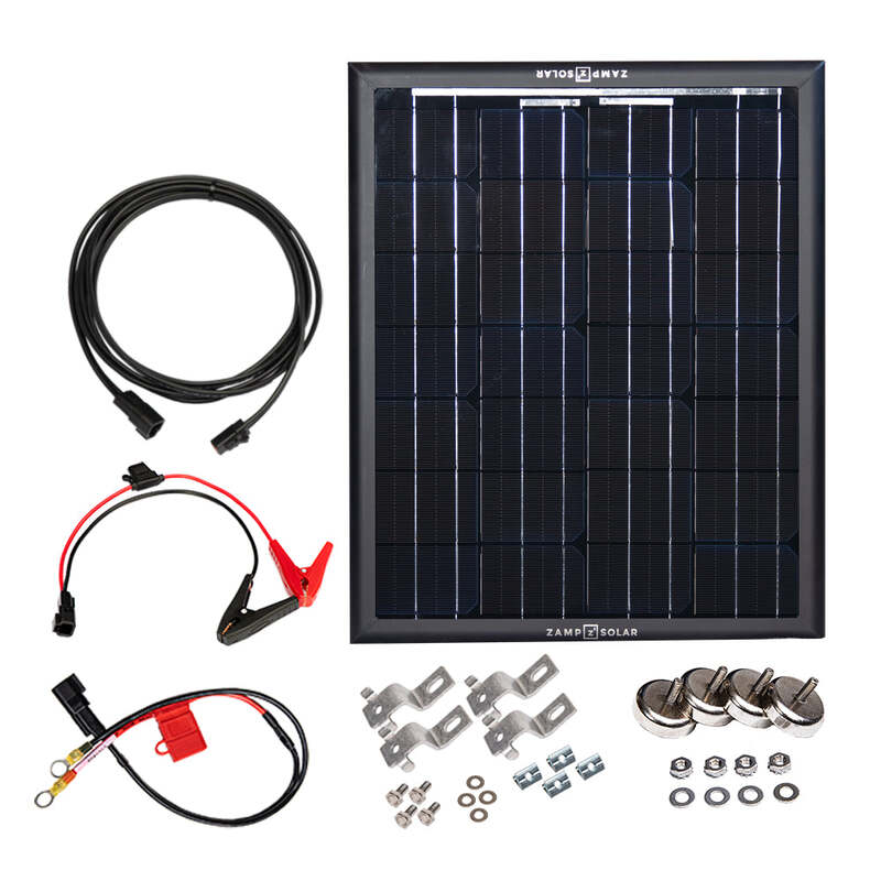 Zamp Solar OBSIDIAN® SERIES 25 Watt Trickle Charge Solar Panel Kit (Magnetic Mounts)