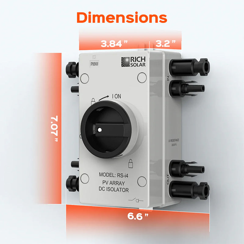 Rich Solar Solar PV DC Quick Disconnect Switch 1500V 55 Amps