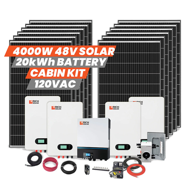 Rich Solar 4000W 48V 120VAC Cabin Kit